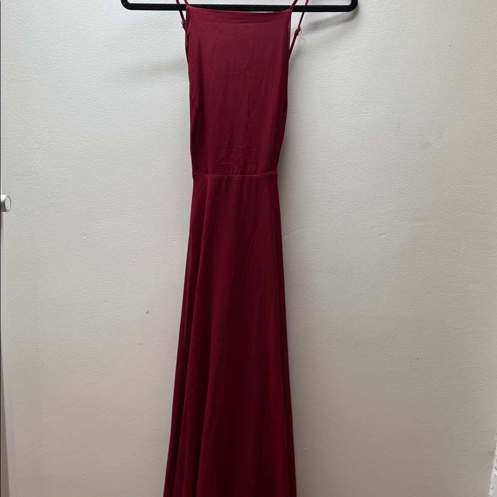 Lulus Burgundy Spaghetti Strap Maxi Dress - Picture 3 of 4